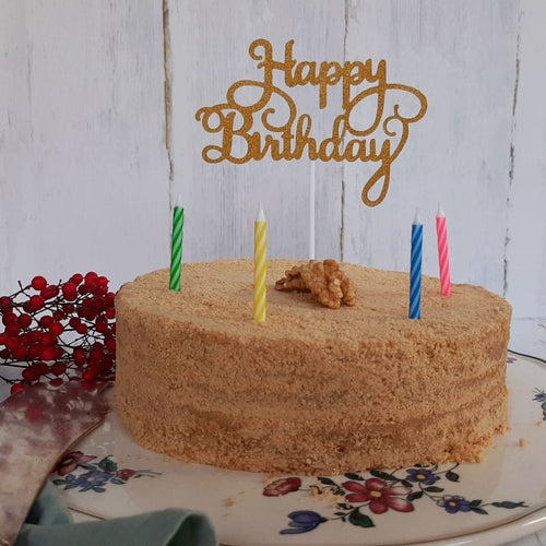Decoraciones para Pinchar Happy Birthday Brillos