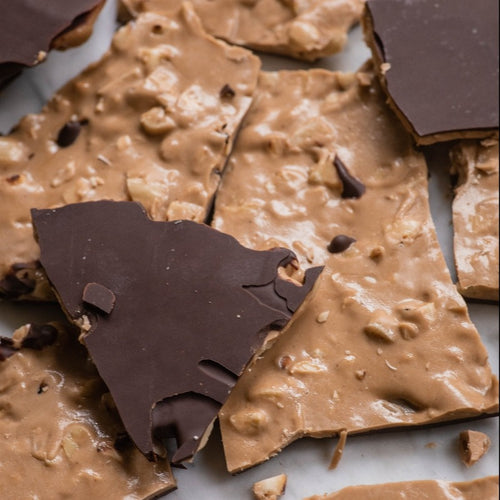 Tabletas de Caramelo, Almendras y Chocolate